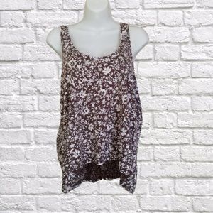 3/$10 Uniqlo Co., Ltd. Brown Floral Top Size: XS